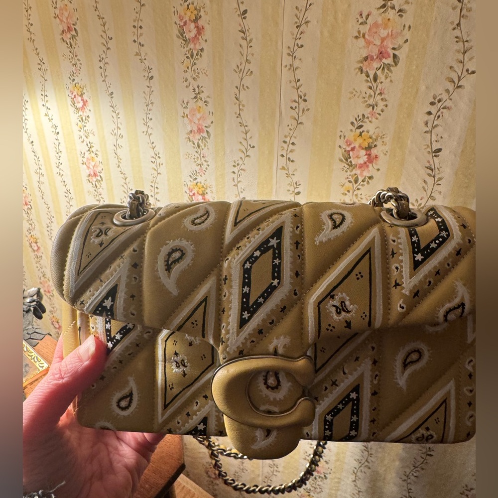 One of a Kind Coach Handpainted Quilted Tabby 20 - Picture 5 of 13